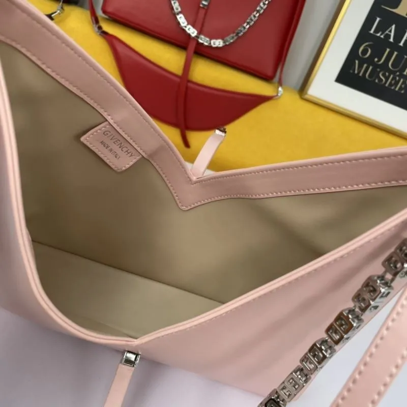 Givenchy Pink Leather Satchel Shoulder Bag - Image 8