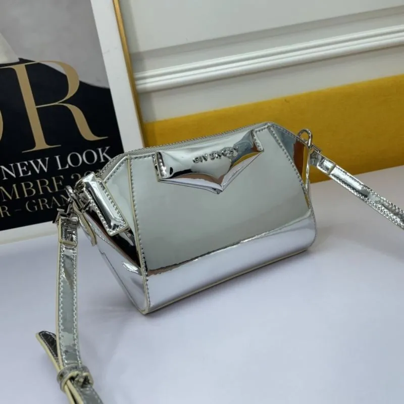 Alternative view of Givenchy Silver Metallic Satchel Crossbody Bag