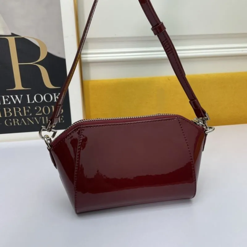 Givenchy Burgundy Patent Leather Crossbody Bag - Image 3