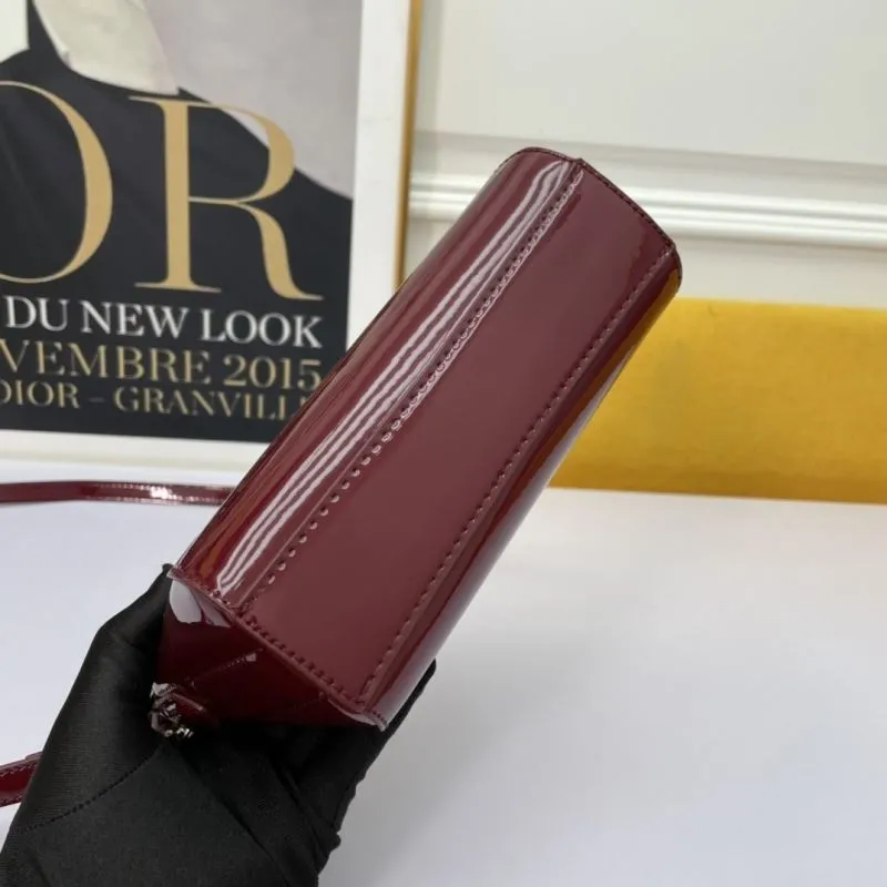 Givenchy Burgundy Patent Leather Crossbody Bag - Image 4