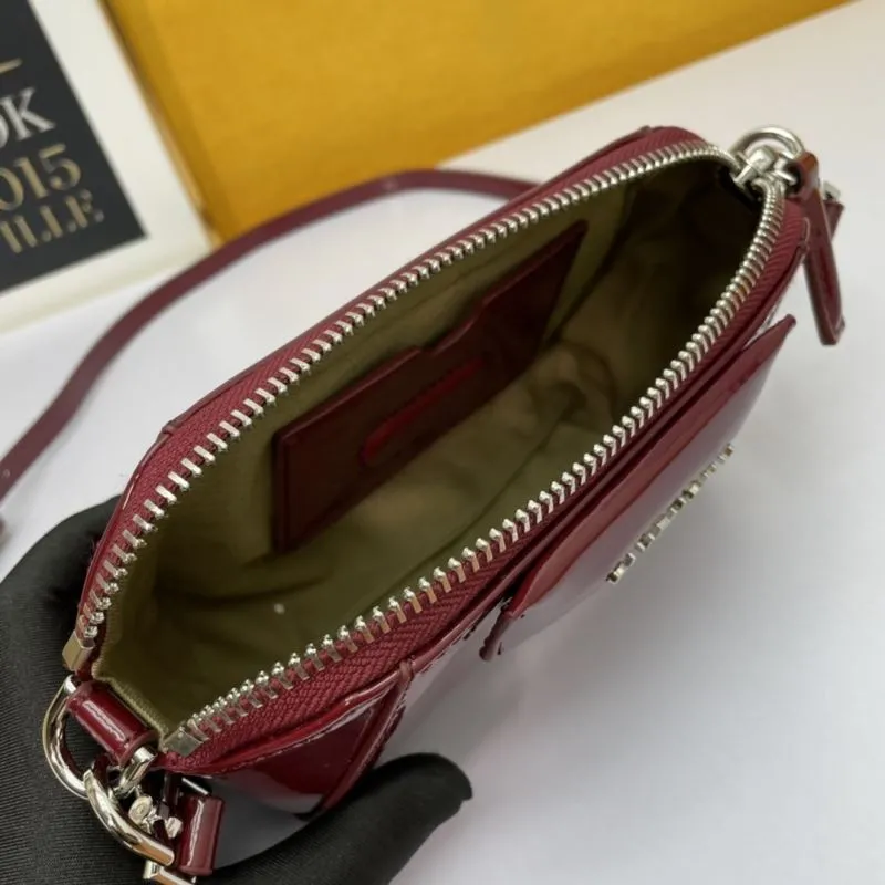 Givenchy Burgundy Patent Leather Crossbody Bag - Image 7