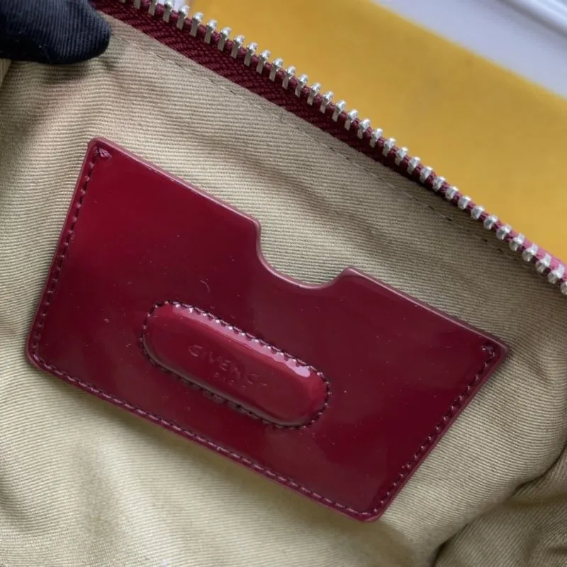 Givenchy Burgundy Patent Leather Crossbody Bag - Image 8