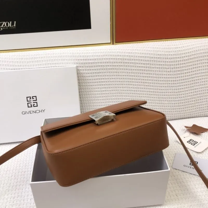 Givenchy Brown Leather Satchel Bag H21033 - Image 7