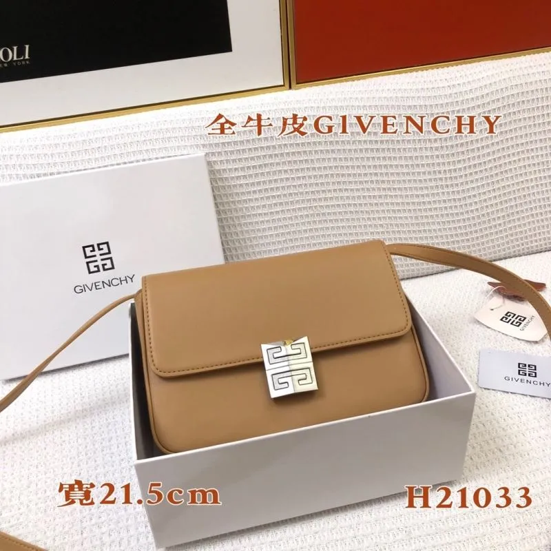 Givenchy Tan Leather Crossbody Satchel Bag H21033