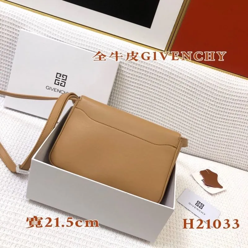 Givenchy Tan Leather Crossbody Satchel Bag H21033 - Image 3