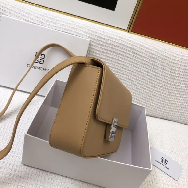 Givenchy Tan Leather Crossbody Satchel Bag H21033 - Image 5