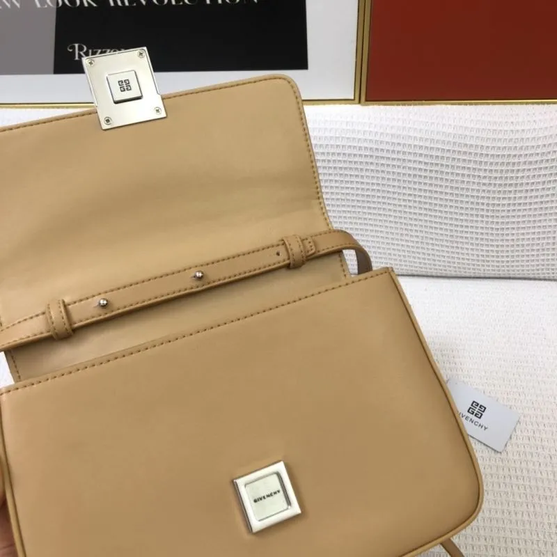 Givenchy Tan Leather Crossbody Satchel Bag H21033 - Image 8