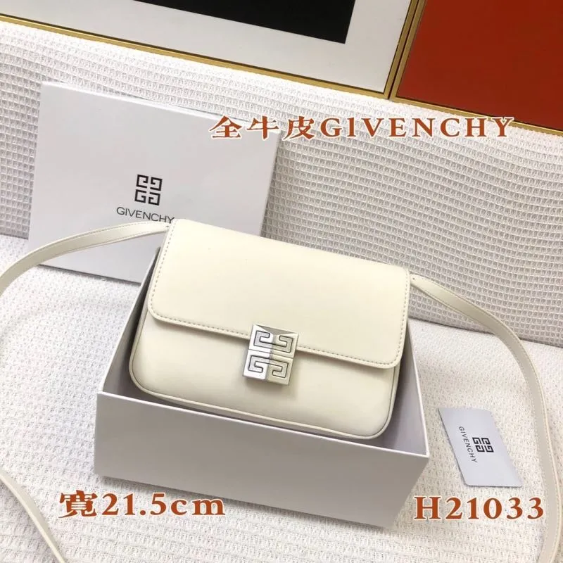 Givenchy White Leather Crossbody Satchel Bag H21033