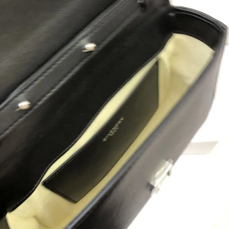 Givenchy Black Leather Crossbody Satchel Bag H21033 - Image 9