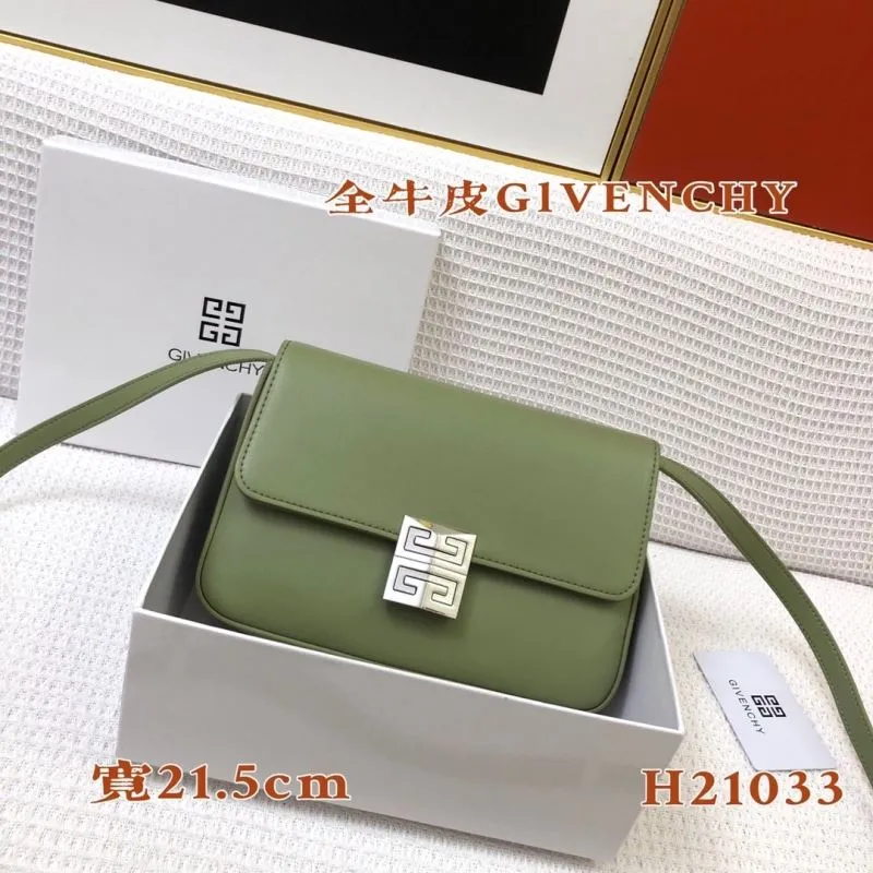 Givenchy Green Leather Satchel Bag H21033