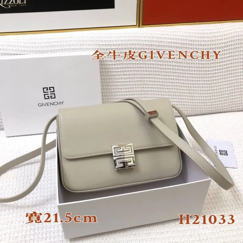 Alternative view of Givenchy H21033 Light Gray Leather Crossbody Bag