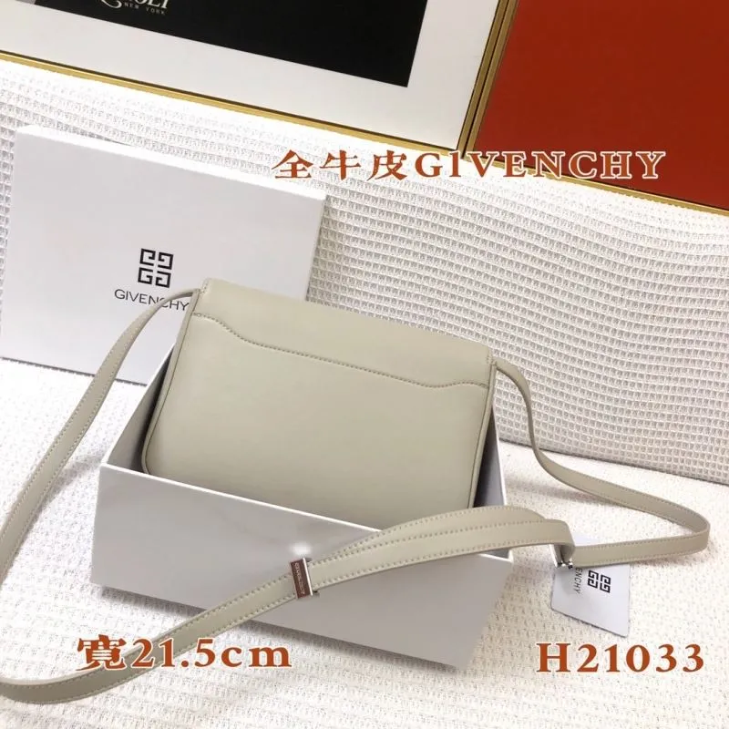 Givenchy H21033 Light Gray Leather Crossbody Bag - Image 3