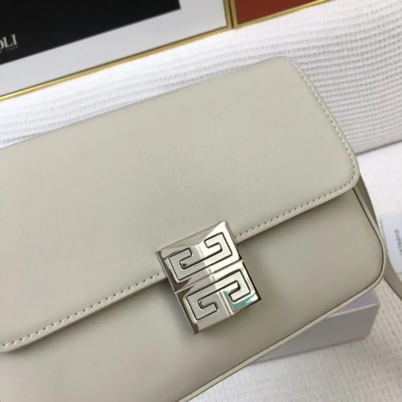 Givenchy H21033 Light Gray Leather Crossbody Bag - Image 4