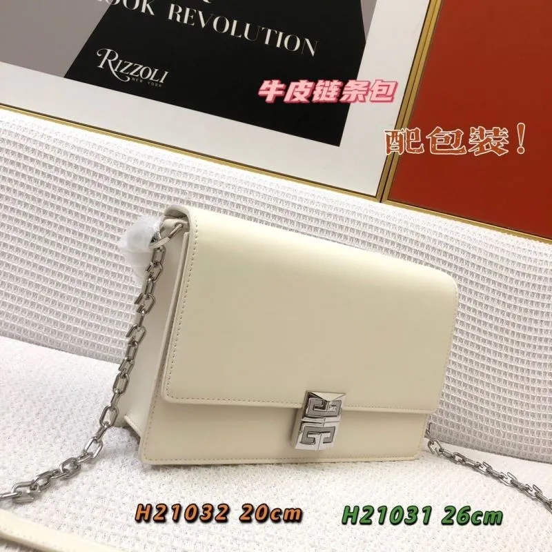 Alternative view of Givenchy White Leather Chain Satchel Bag