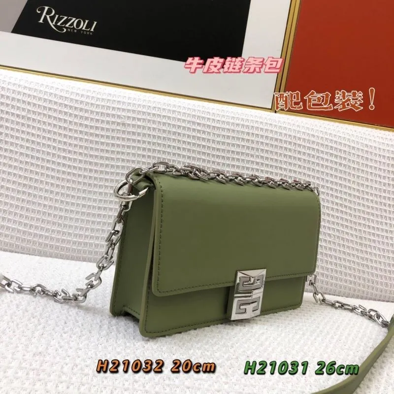 Alternative view of Givenchy Olive Green Leather Chain Crossbody Bag