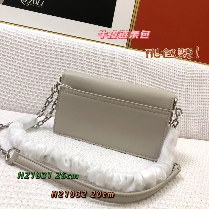 Givenchy Light Gray Leather Chain Satchel Bag - Image 3