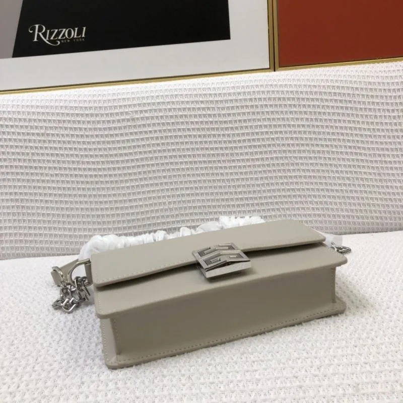Givenchy Light Gray Leather Chain Satchel Bag - Image 6
