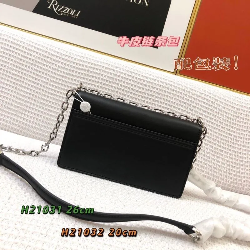 Givenchy Black Leather Chain Satchel Bag H21031 - Image 3