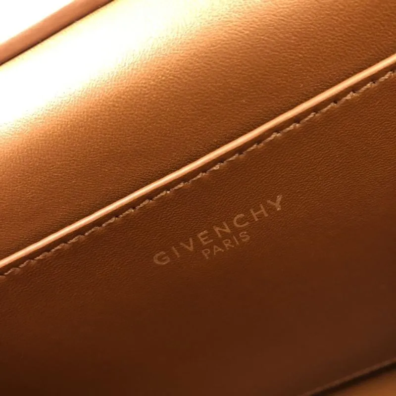 Givenchy Brown Leather Chain Satchel Bag H21031 H21032 - Image 8