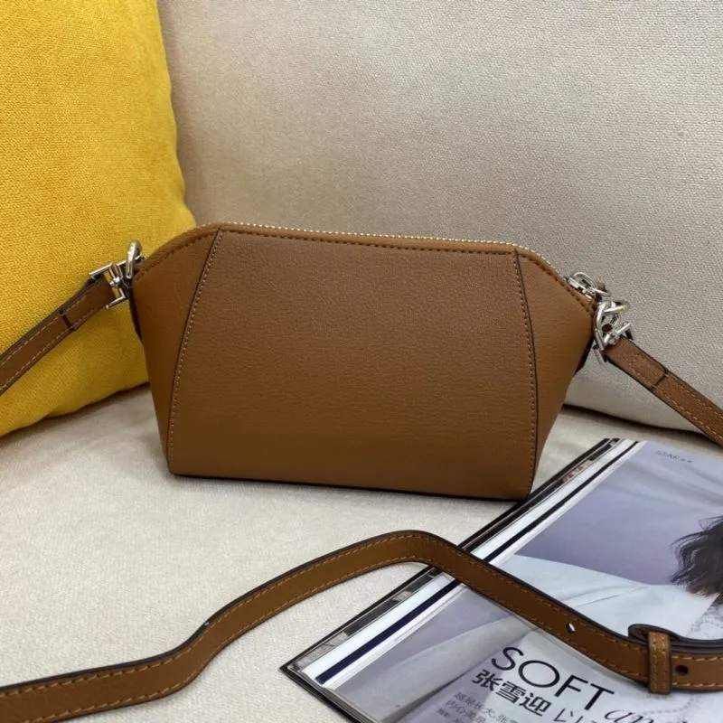 Givenchy Brown Leather Crossbody Satchel Bag - Image 3