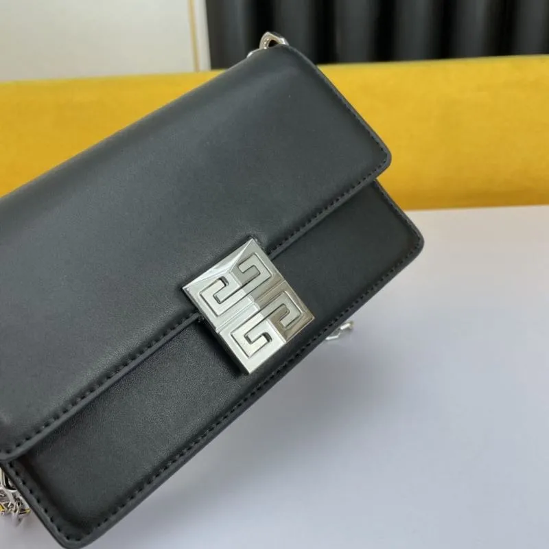 Givenchy Black Leather Chain Satchel Bag - Image 5