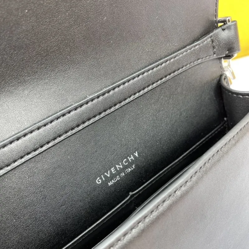 Givenchy Black Leather Chain Satchel Bag - Image 8
