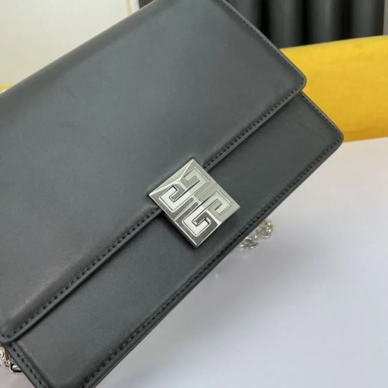 Givenchy Black Leather Chain Satchel Bag - Image 3