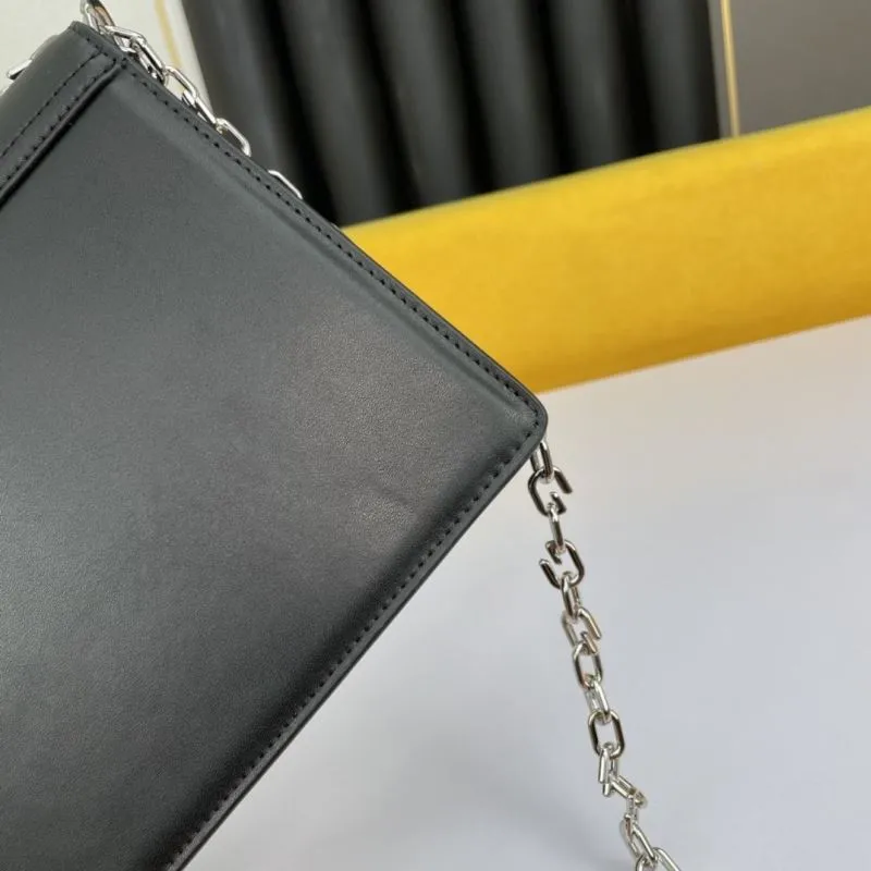 Givenchy Black Leather Chain Satchel Bag - Image 4