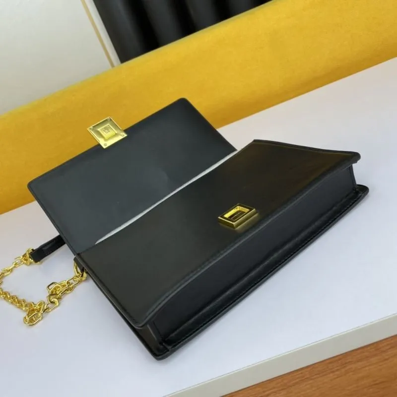Givenchy Black Leather Chain Satchel Bag - Image 4