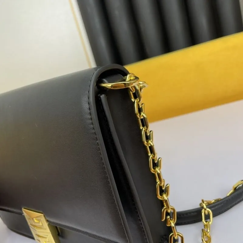 Givenchy Black Leather Chain Satchel Bag - Image 6