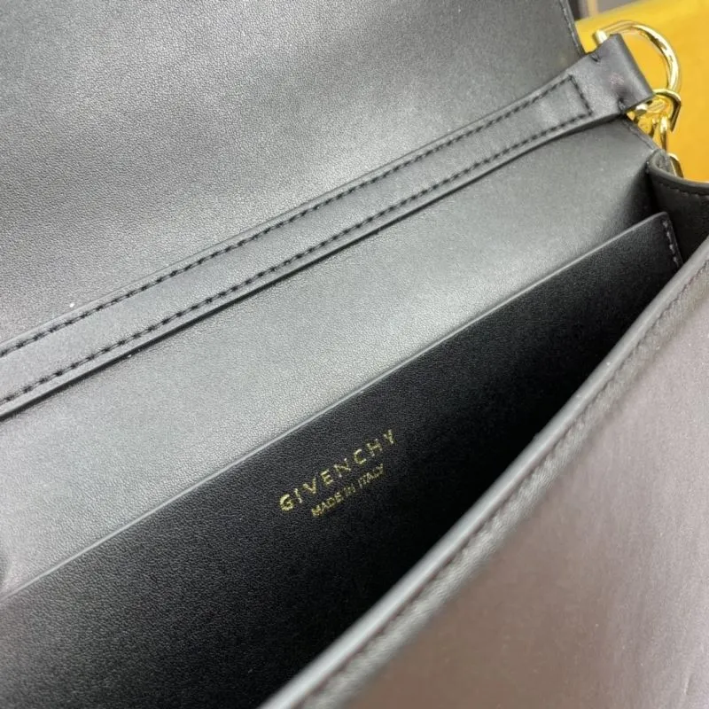 Givenchy Black Leather Chain Satchel Bag - Image 8