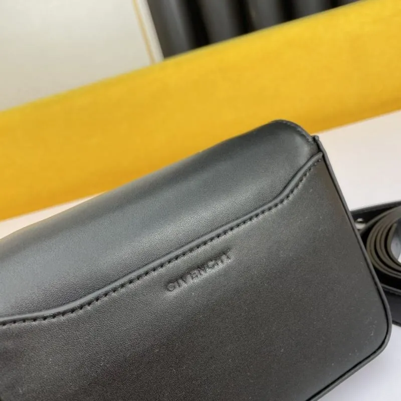 Givenchy Black Leather Crossbody Satchel Bag - Image 4