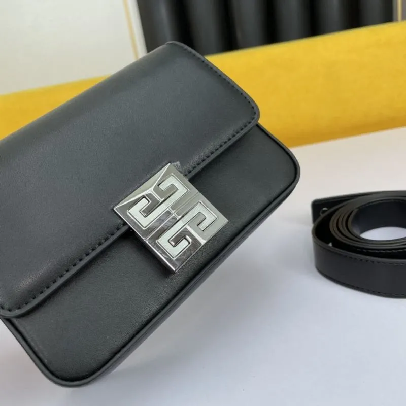 Givenchy Black Leather Crossbody Satchel Bag - Image 6