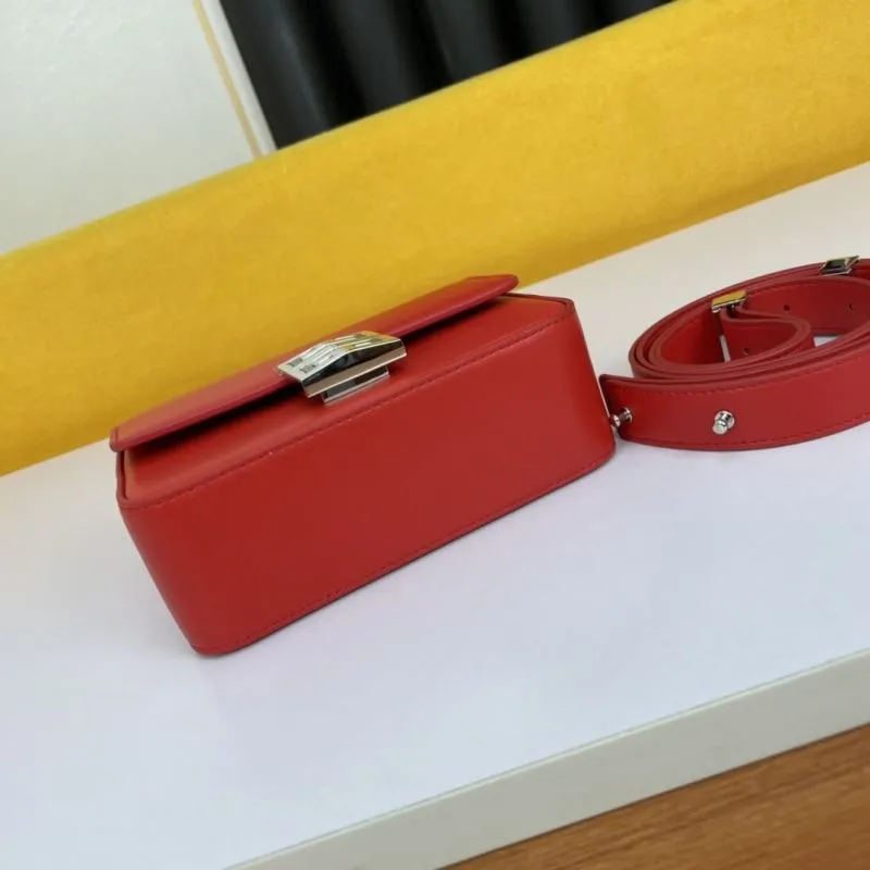 Givenchy Red Leather Satchel Crossbody Bag 113 - Image 5
