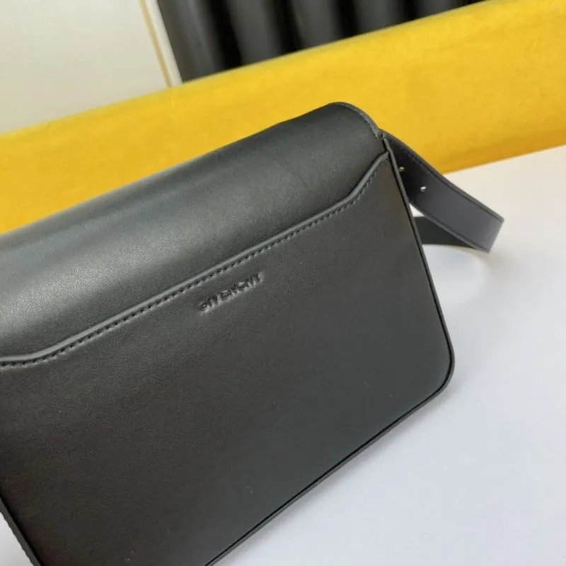 Givenchy Black Leather Satchel Crossbody Bag 117 - Image 4