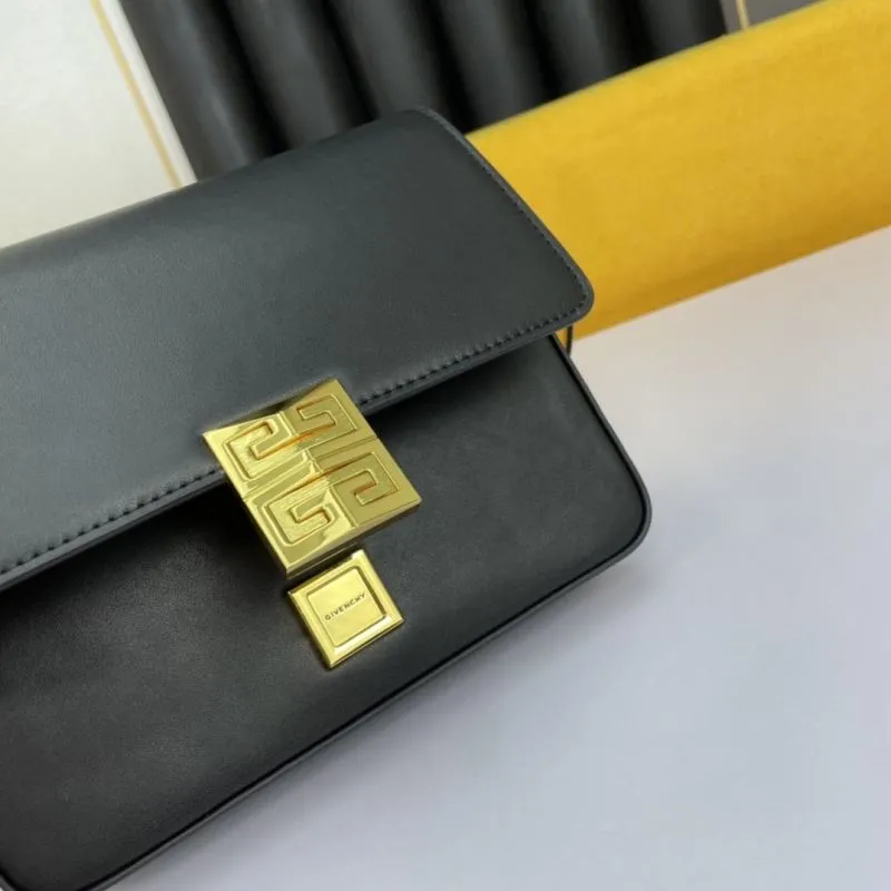 Givenchy Black Leather Satchel Crossbody Bag 117 - Image 6
