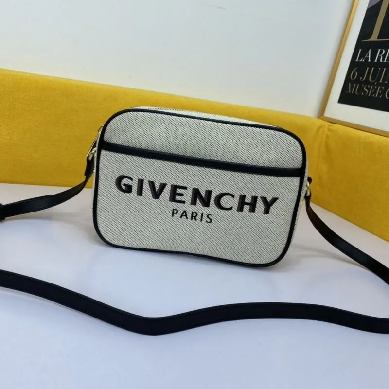 Givenchy Beige Canvas Crossbody Camera Bag