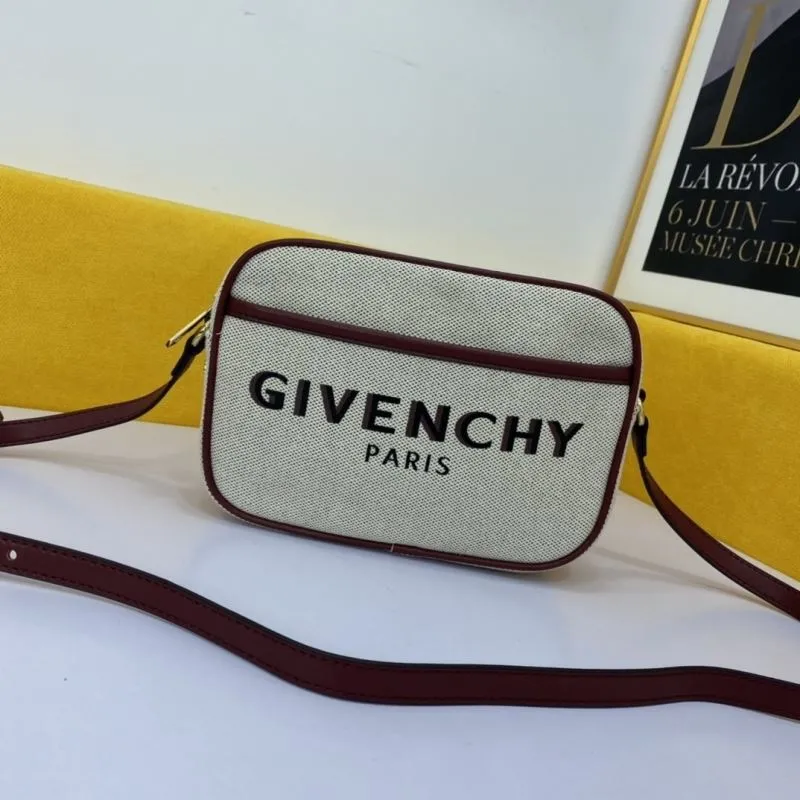 Givenchy Beige Canvas Crossbody Camera Bag