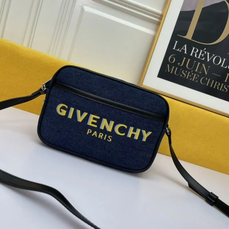Givenchy Dark Blue Denim Crossbody Satchel Bag 128