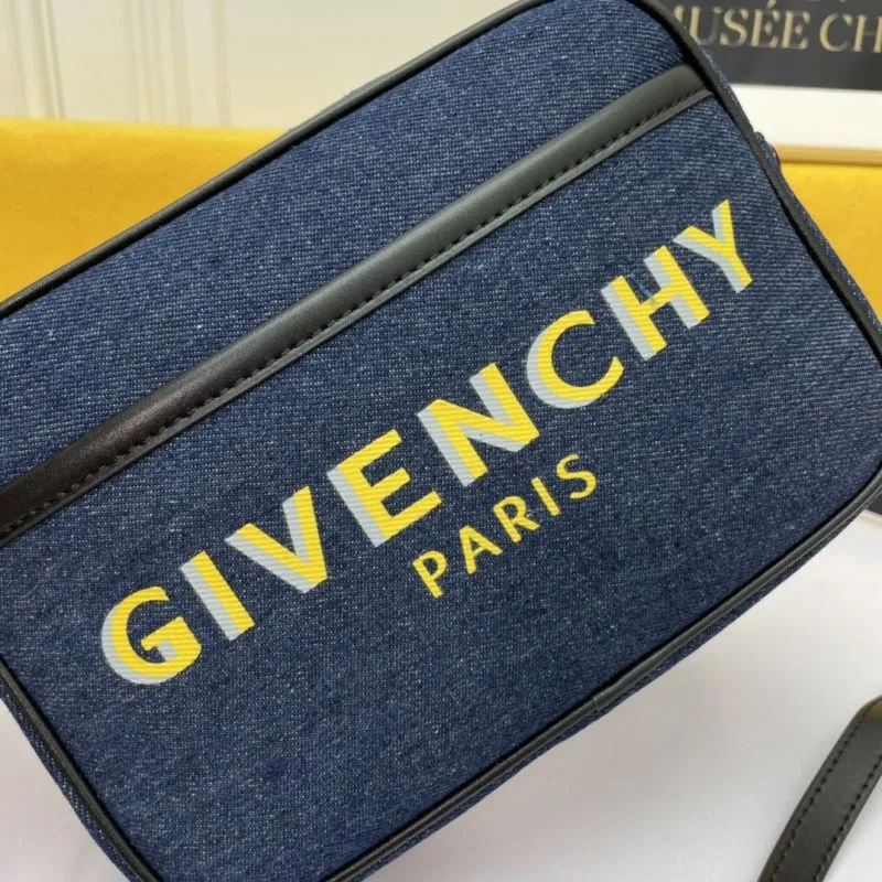 Givenchy Dark Blue Denim Crossbody Satchel Bag 128 - Image 4