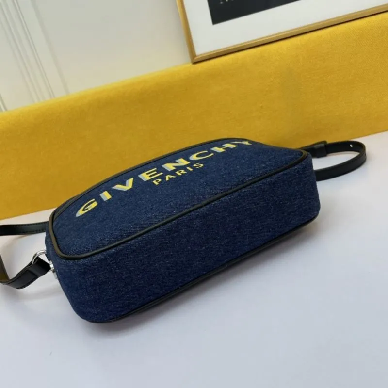 Givenchy Dark Blue Denim Crossbody Satchel Bag 128 - Image 5