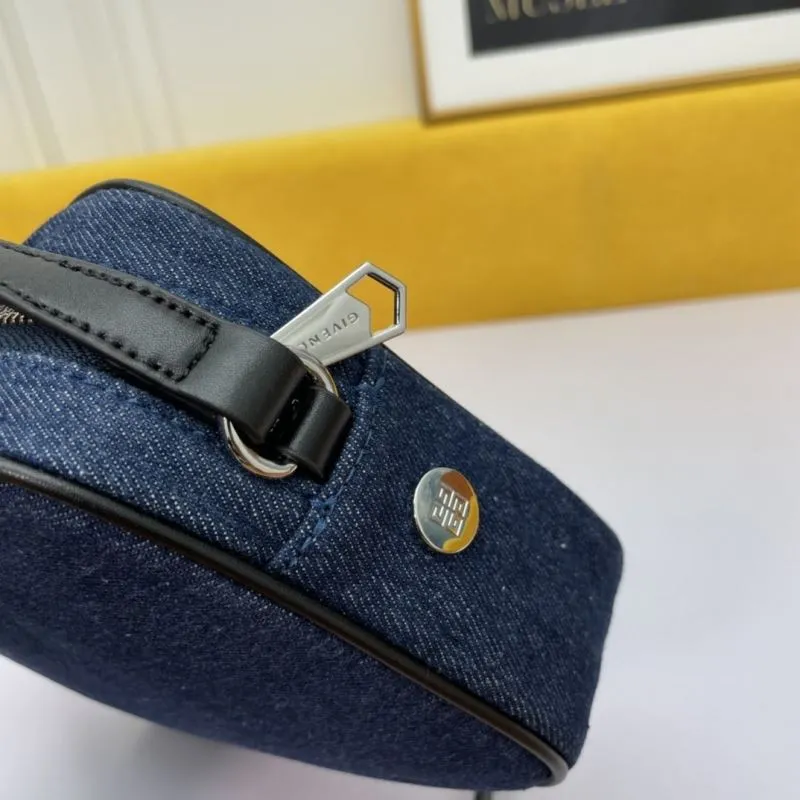 Givenchy Dark Blue Denim Crossbody Satchel Bag 128 - Image 6