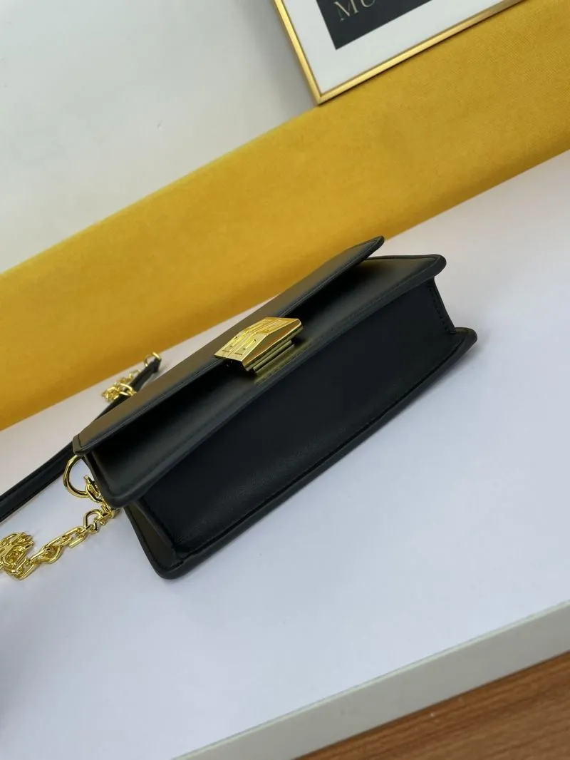 Givenchy Black Leather Chain Satchel Bag - Image 5