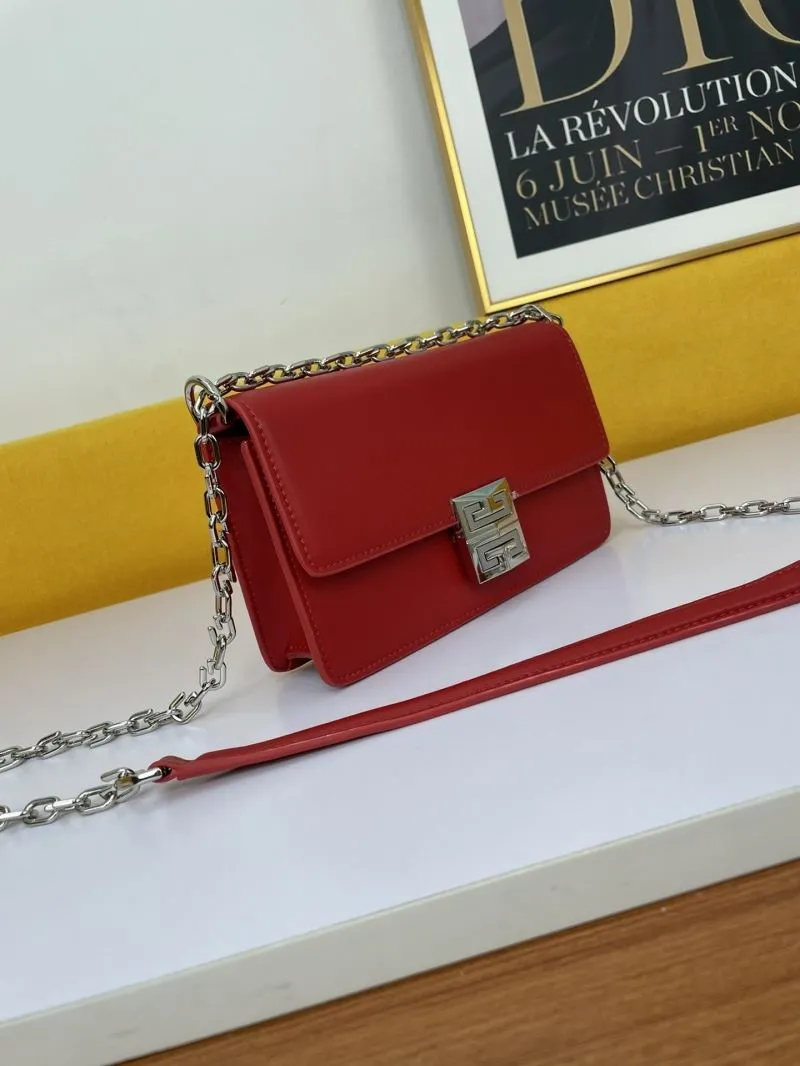 Alternative view of Givenchy Red Leather Chain Satchel Bag