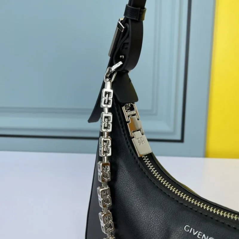Givenchy Black Leather Shoulder Bag - Image 7