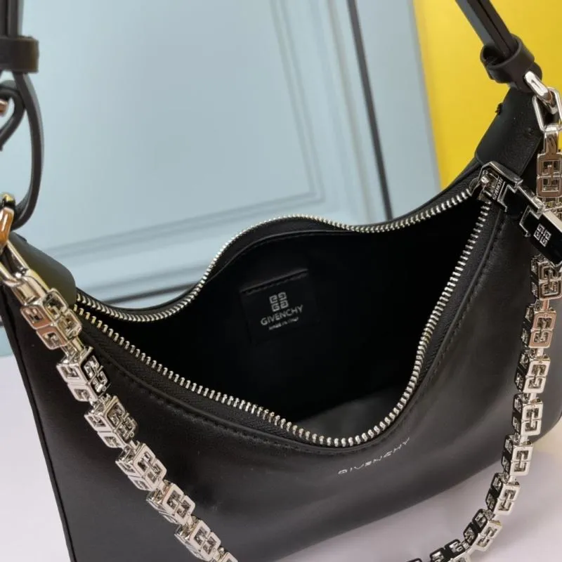 Givenchy Black Leather Shoulder Bag - Image 8