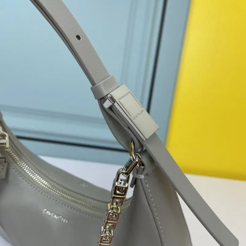 Givenchy Gray Leather Shoulder Bag 25-12-7 - Image 5