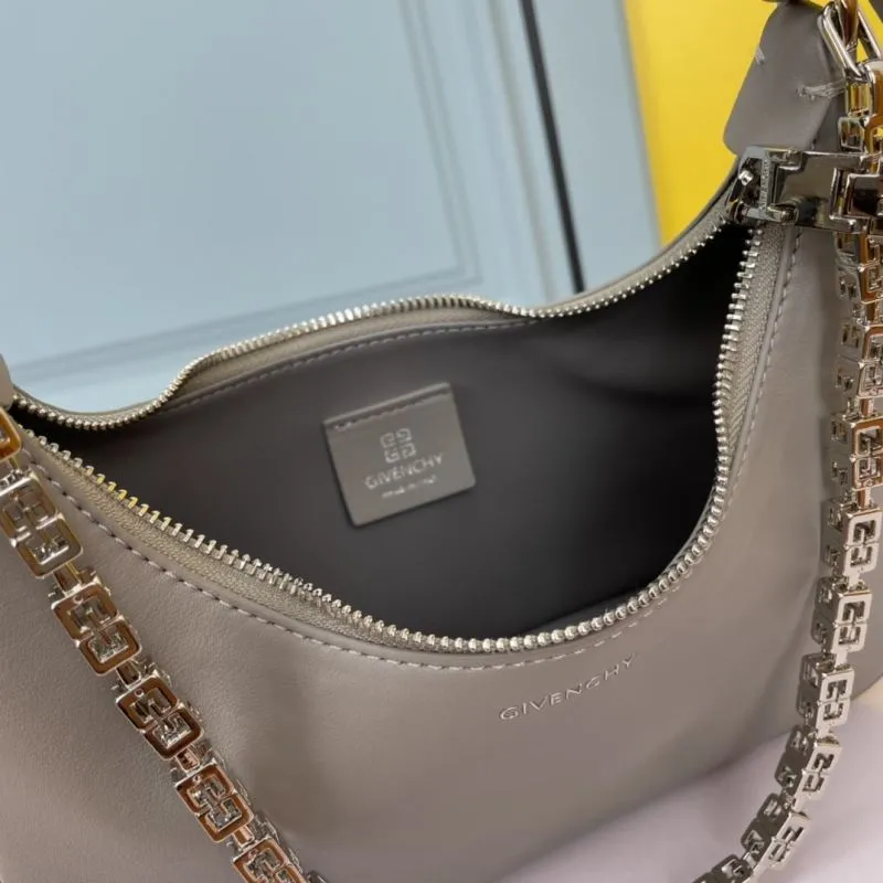 Givenchy Gray Leather Shoulder Bag 25-12-7 - Image 8
