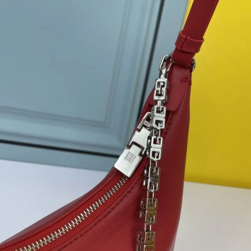 Givenchy Large Red Leather Shoulder Bag - Image 7