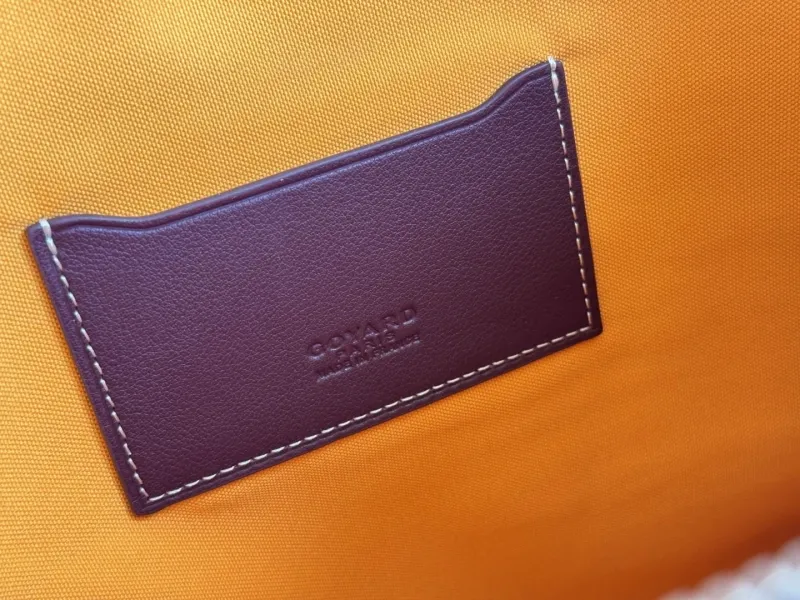 Goyard Brown Zip Clutch Bag - Image 9